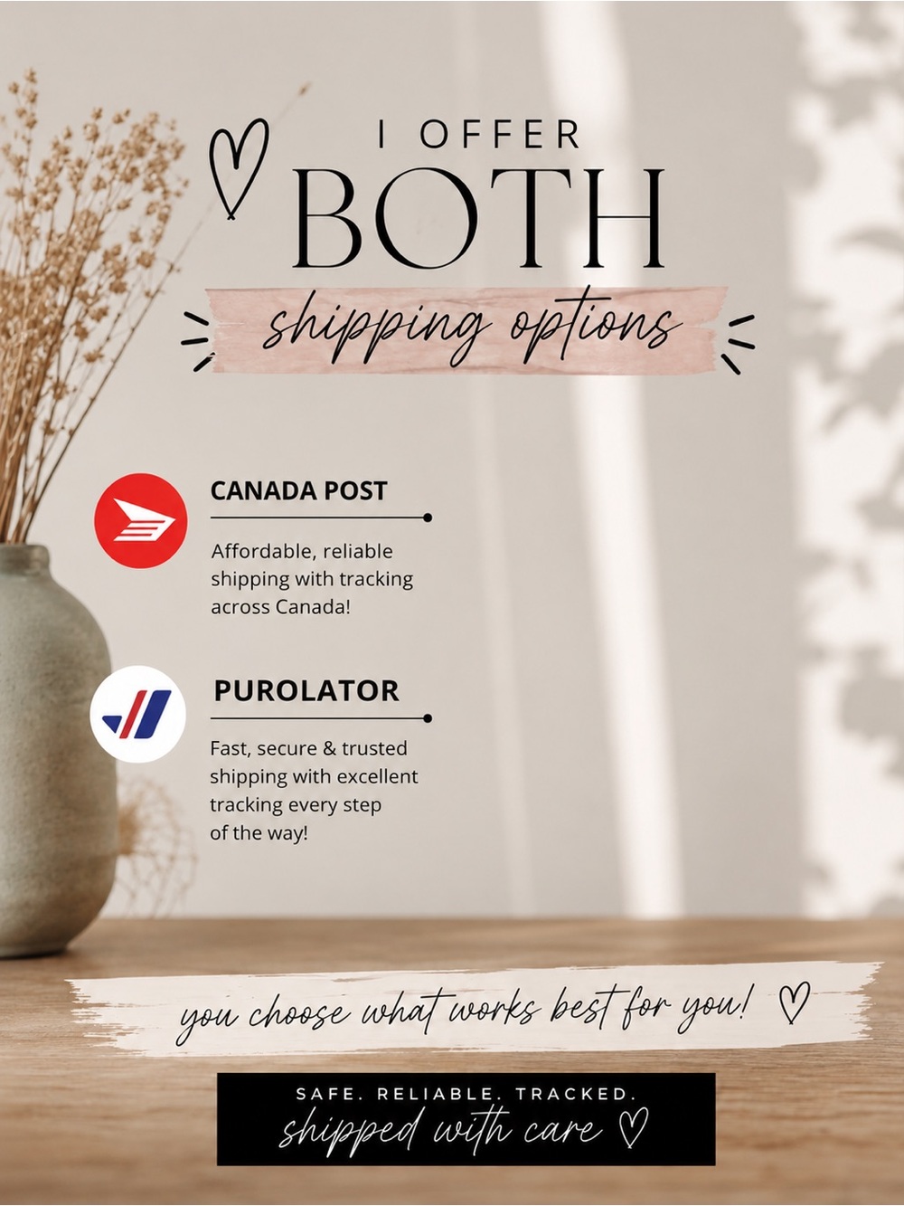 Posh Show/Shipping Options